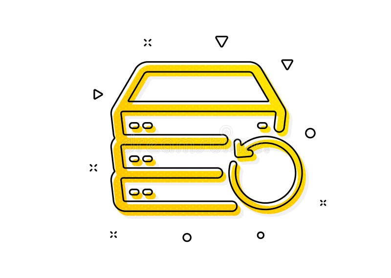 Recovery server icon. Backup data sign. Restore information. Vector vector illustration