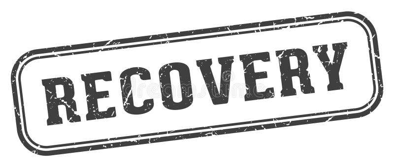 Recovery stamp. recovery rectangular stamp on white background vector illustration