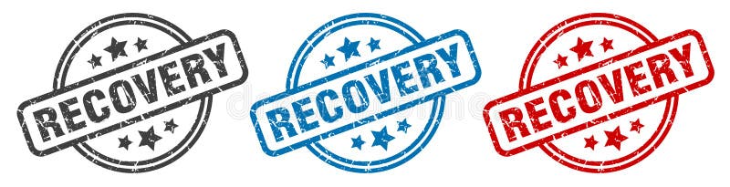 Recovery stamp. recovery round isolated sign. royalty free illustration