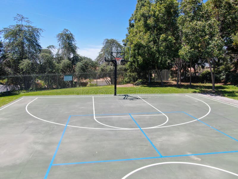 panorama basketball courts park near multi Royalty Free image