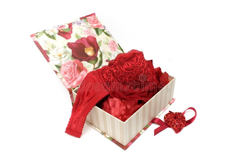 Rectángulo De Regalo Con La Ropa Interior La Mujer Foto de archivo - de filete, underwear: 8342300