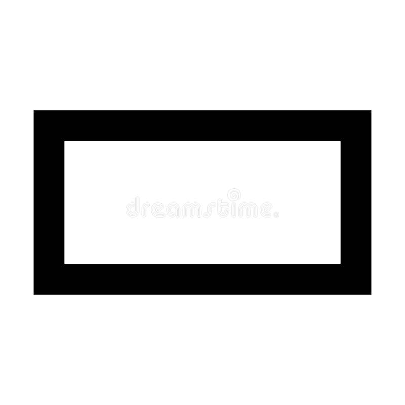 Rectangle Shape Icon Vector Outline Stroke Symbol For Creative Graphic