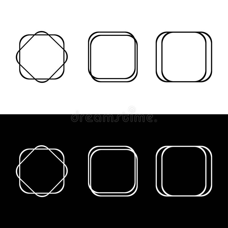 Rectangle Vector Logo Template Illustration Stock Vector - Illustration ...