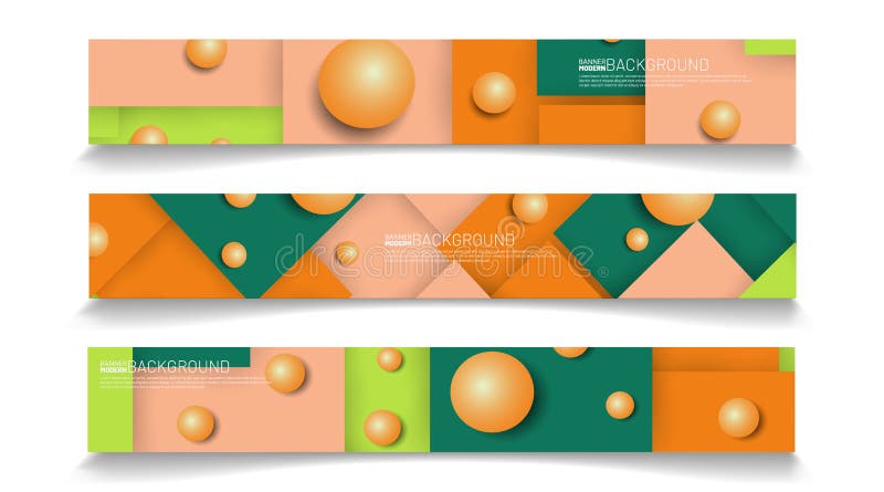 Rectangular banner background vector. geometric shape design stock illustration