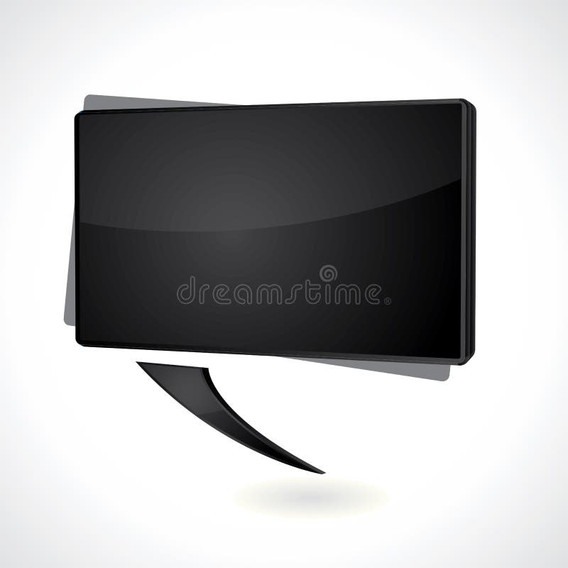 Rectangular black speech bubble royalty free illustration