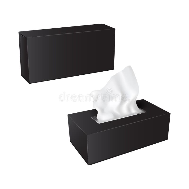 Download Rectangular Box With Paper Napkins. Realistic Vector ...