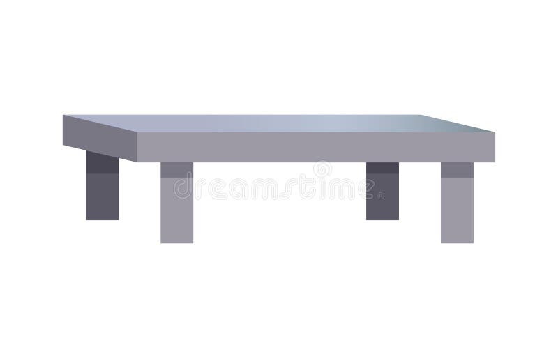 Rectangular Coffee Table, Vector Illustration Stock Vector