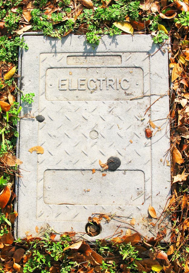 Electrical ground box stock image. Image of closeup, yellow 25002905