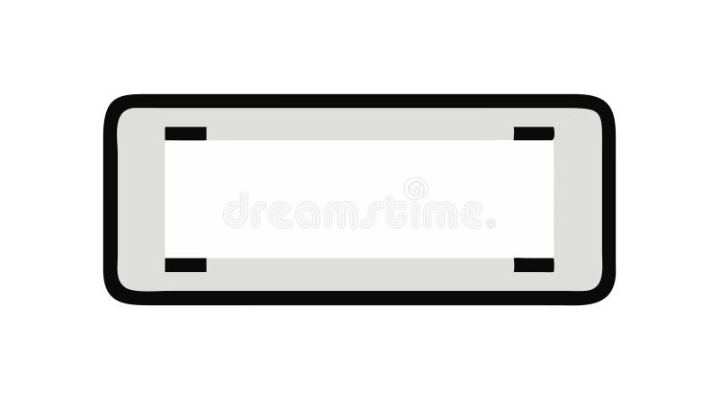 Rectangular Plate Sign Outline Vector Icon, vector design Generative AI stock illustration