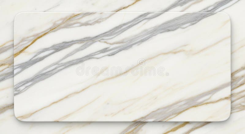 Rectangular slab with rounded corners featuring a marble pattern. Dominated by a white background royalty free illustration