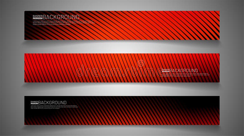 Rectangular vector banner design with red stripe line shape background vector illustration