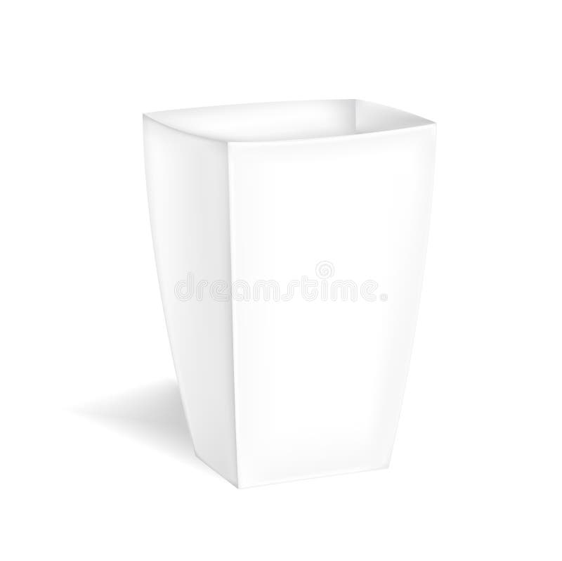 Rectangular White Flower Vase Stock Illustration Illustration of
