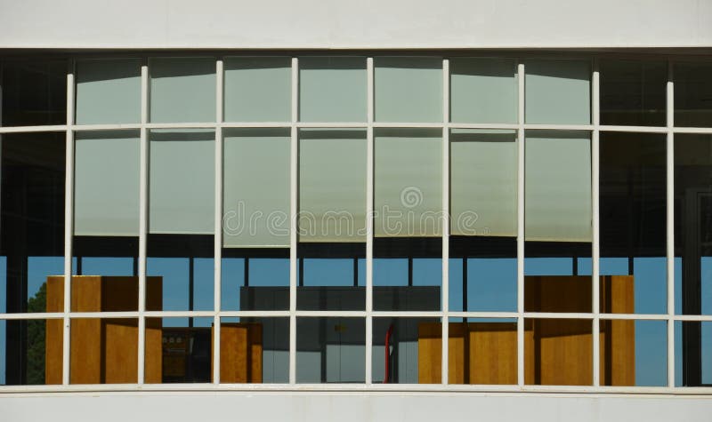 Rectangular window facade