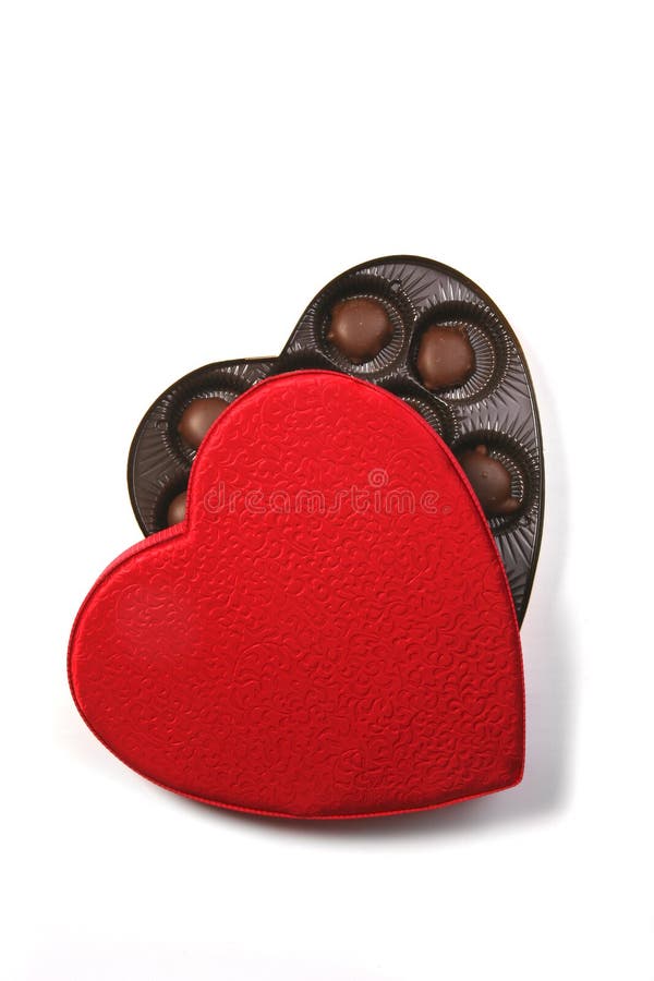 Rectángulo de la dimensión de una variable del corazón de chocolates foto de archivo