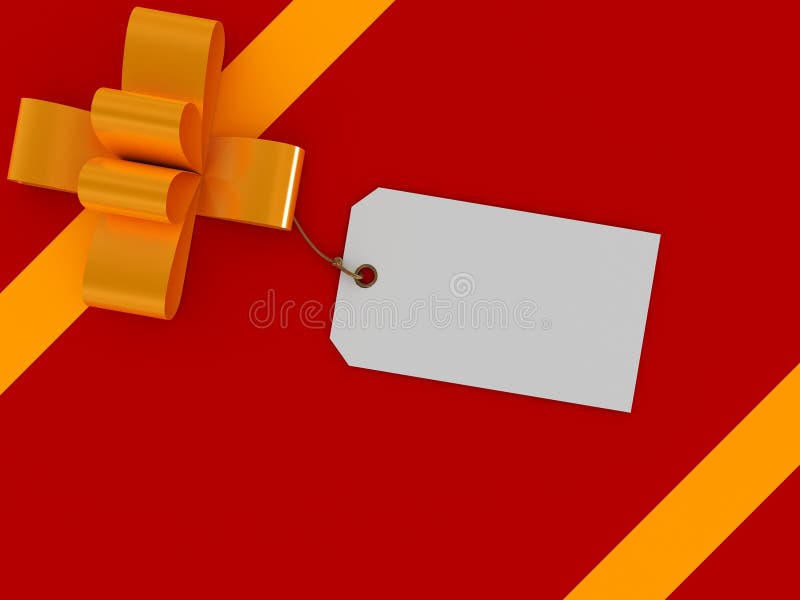 Rectángulo de regalo con la escritura de la etiqueta en blanco stock de ilustración Rectángulo de regalo con la escritura de la etiqueta en blanco stock de ilustración