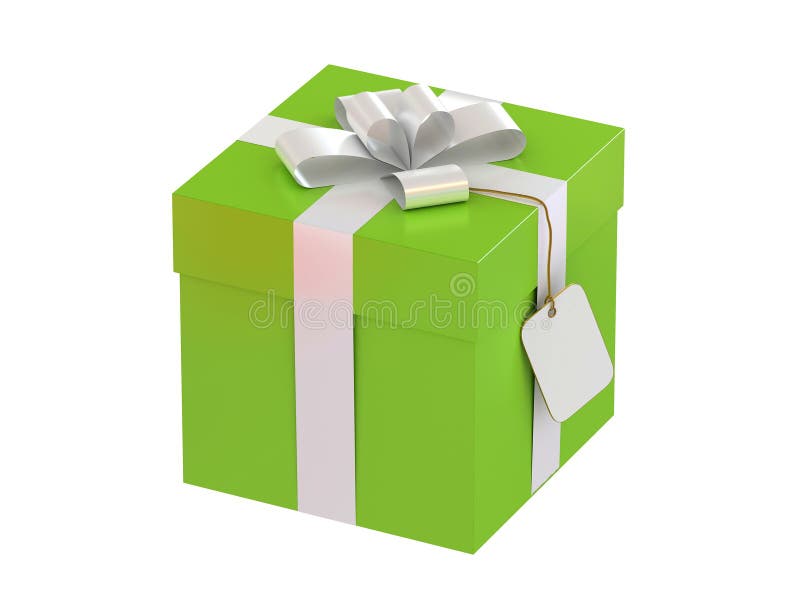 Rectángulo de regalo con la escritura de la etiqueta en blanco stock de ilustración Rectángulo de regalo con la escritura de la etiqueta en blanco stock de ilustración