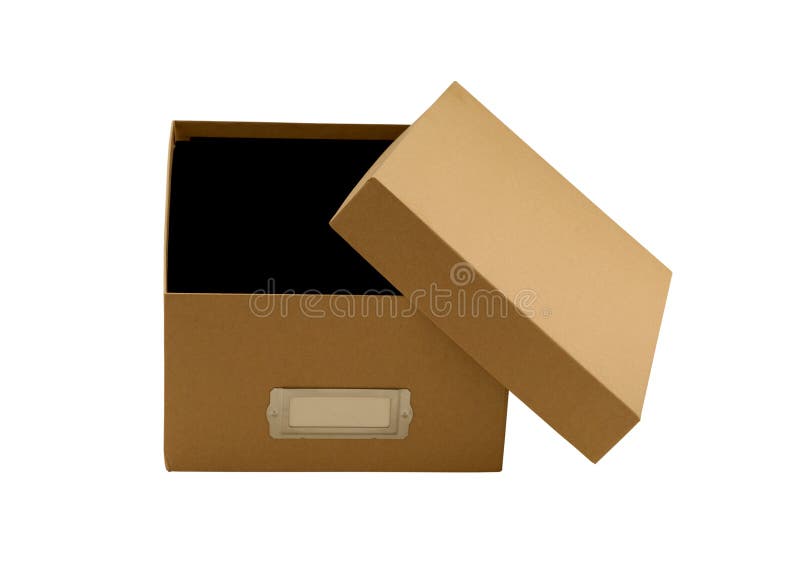Caja marrón vacía foto de archivo