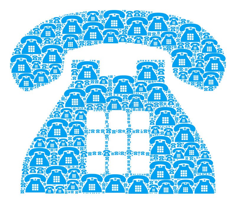 Tone Phone Recursion Collage of Itself Icons royalty free illustration