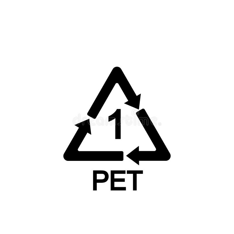 PET, Ldpe and Hdpe. Polyethylene Terephthalate. Vector Stock Vector