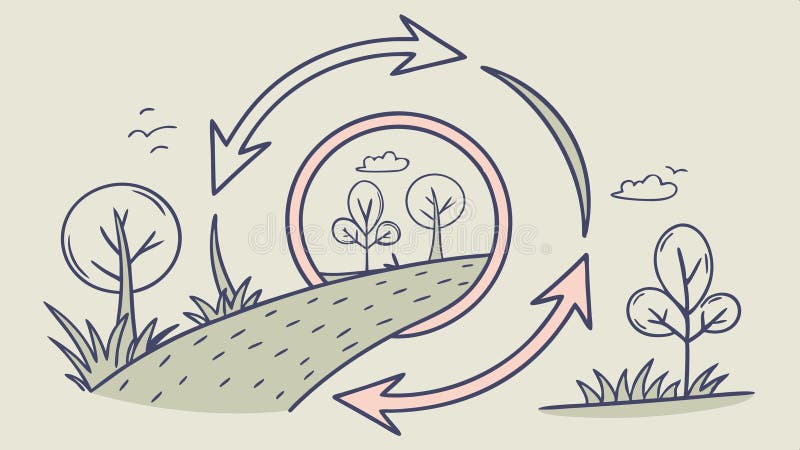 Recycle arrows circle, eco friendly process design vector design Generative AI vector illustration