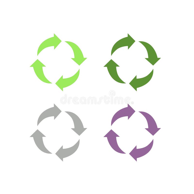 RECYCLE ARROWS DESIGN ELEMENTS royalty free illustration