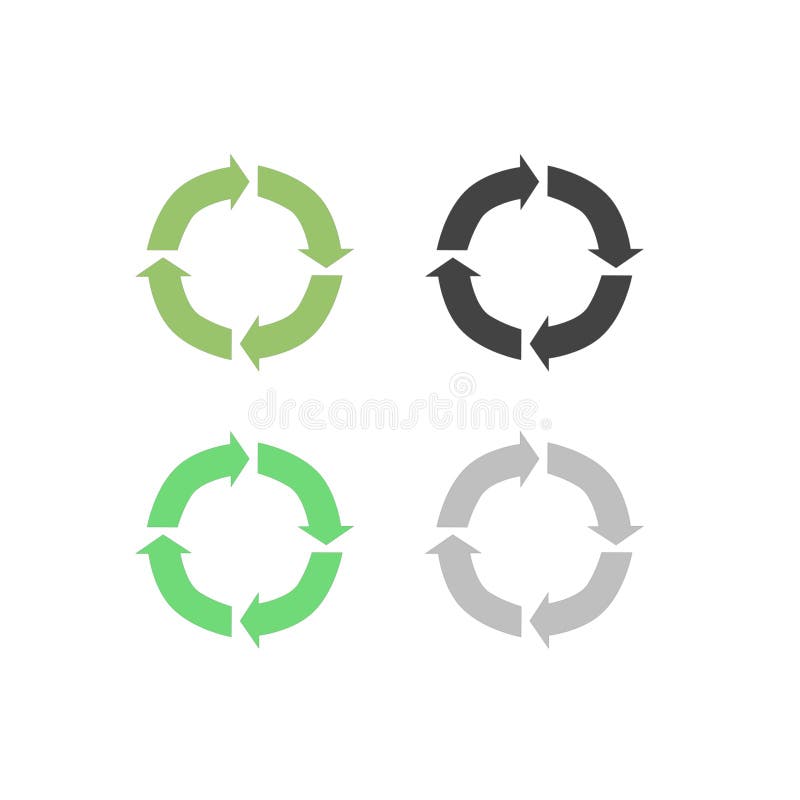 RECYCLE ARROWS DESIGN ELEMENTS vector illustration