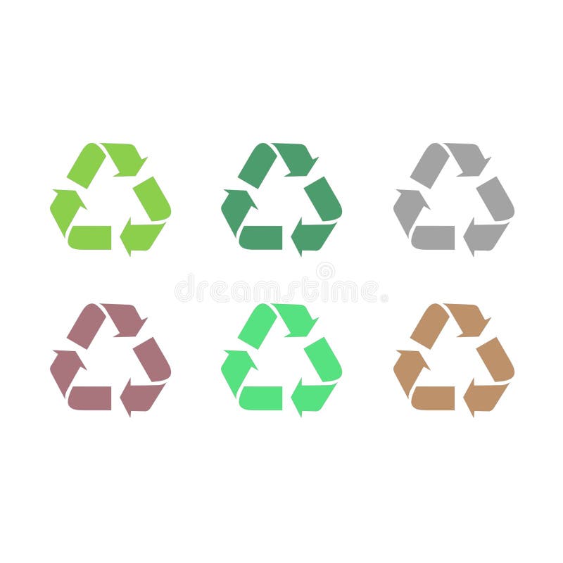 RECYCLE ARROWS DESIGN ELEMENTS royalty free illustration