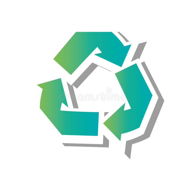 Recycle arrows ecology icon stock illustration