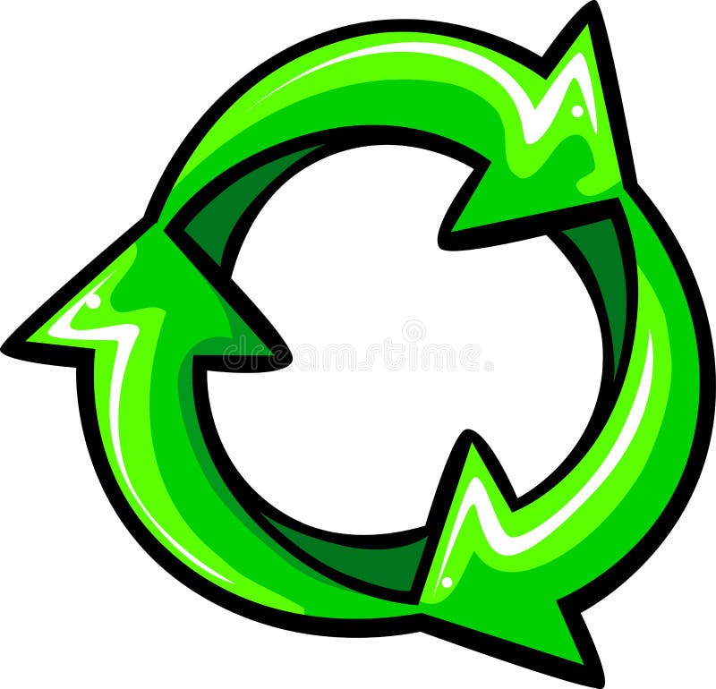 Recycle Arrows Graphic Symbol royalty free illustration