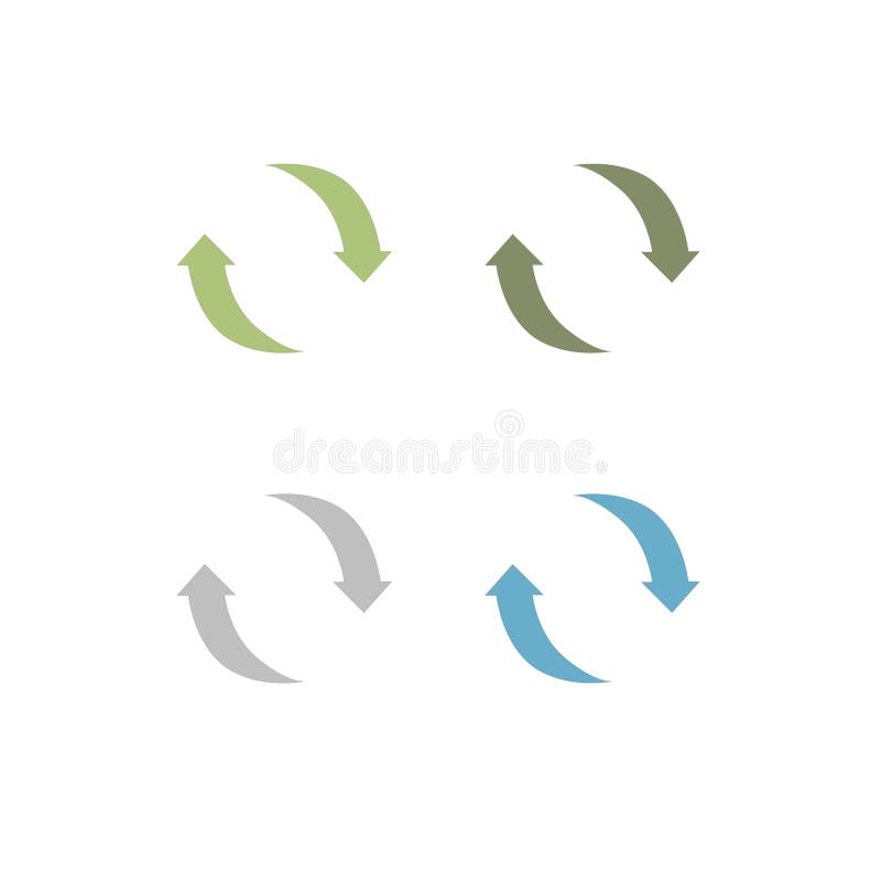 Recycle Arrows Sign Symbol Collection isolated on White royalty free illustration