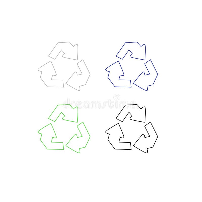 Recycle Arrows Sign Symbol Logo stock illustration