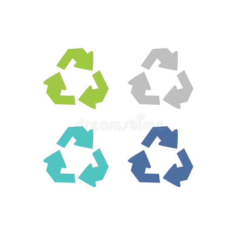Recycle Arrows Sign Symbol Logo vector illustration