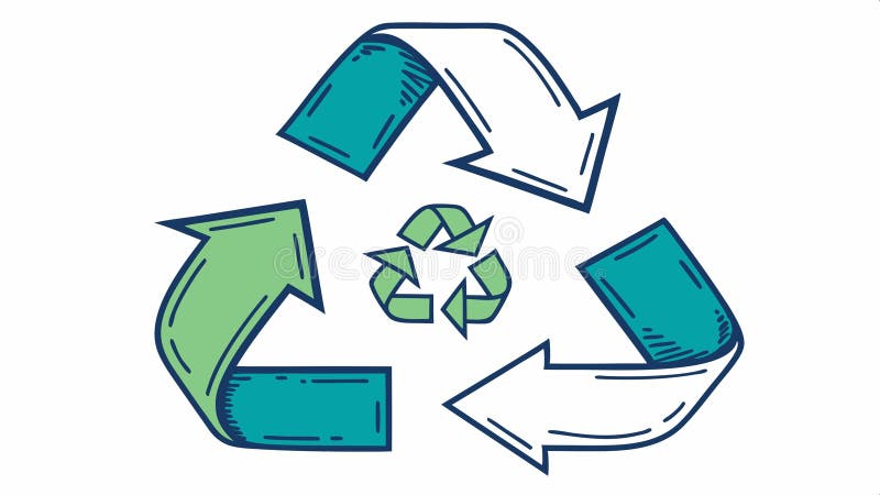 Recycle arrows symbol, environmental sustainability icon vector design Generative AI vector illustration