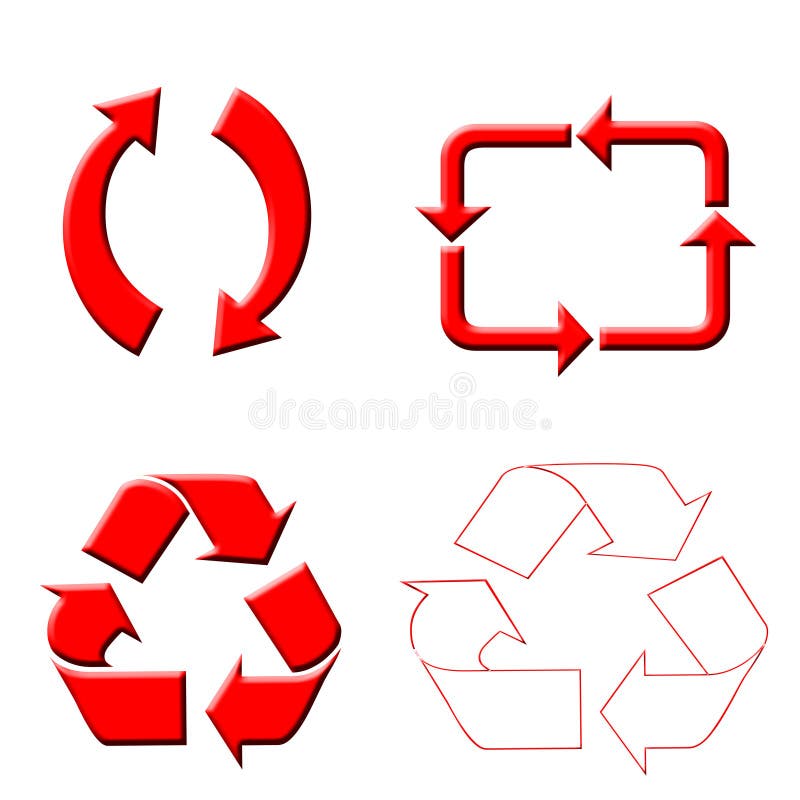 Recycle arrows stock illustration