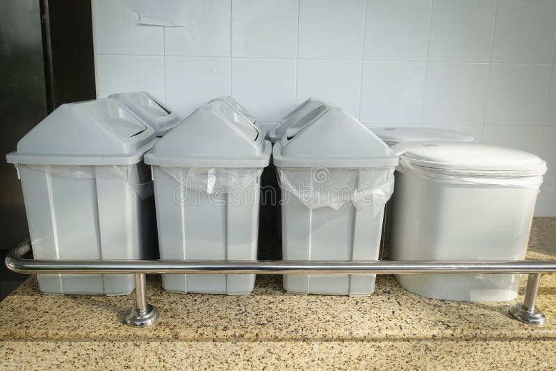 Trash Bin With Used Toilet Paper Stock Photo Image of comfort, paper