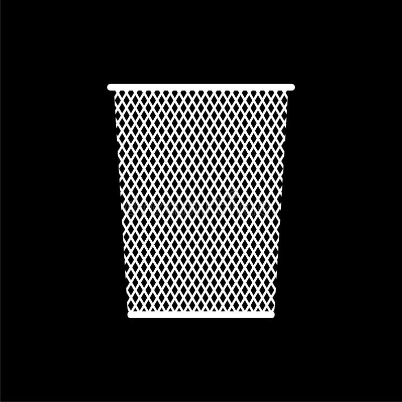 Recycle Bin Trash and Garbage icon on dark background vector illustration