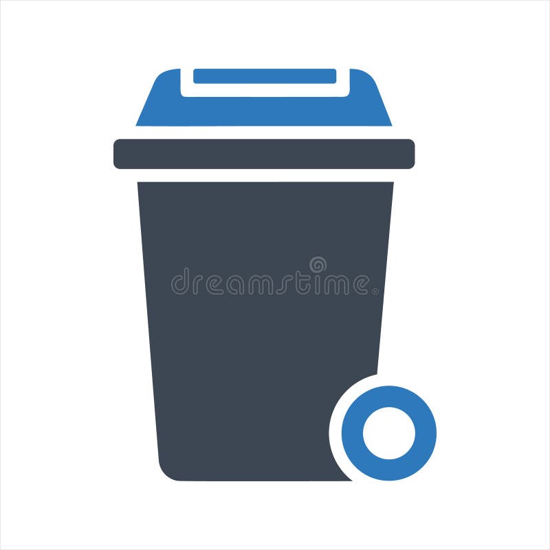 Recycle Bin Trash and Garbage icon stock illustration