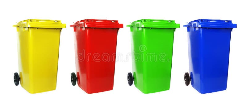 Recycle bins stock photography