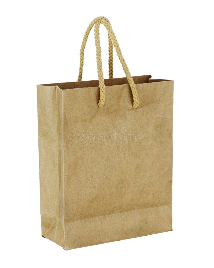 Recycle brown paper bag isolated on white background. Closeup. Background package pattern stock images, royalty-free photos and pictures