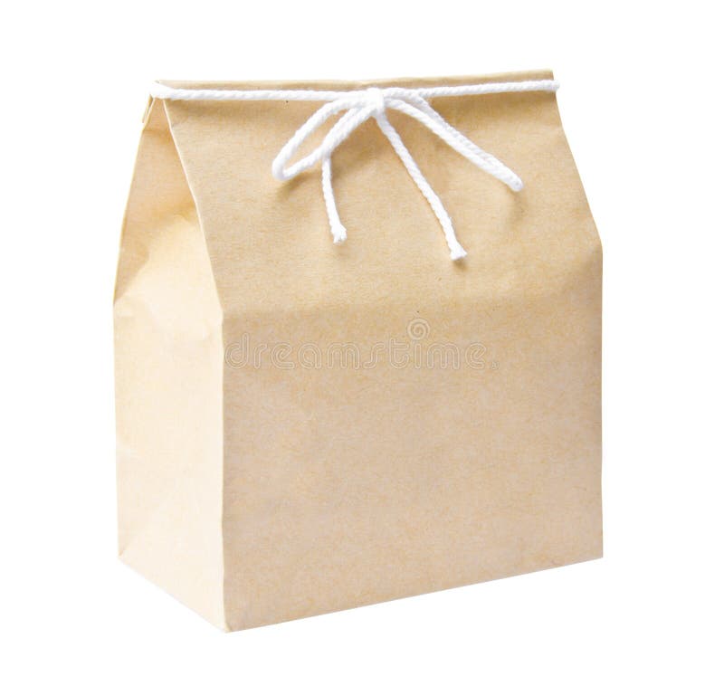 Recycle brown paper bag stock image. Image of isolated 43002729
