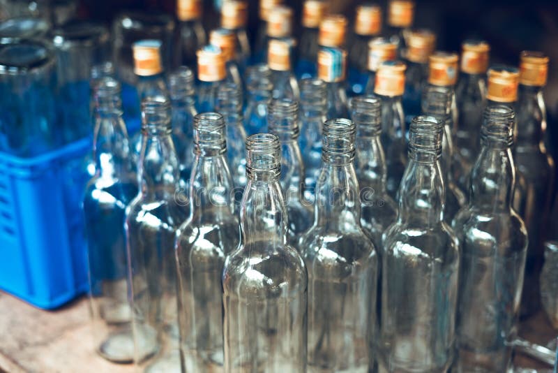 Recycle glass bottles stock image. Image of bottle, bottleneck 19106871