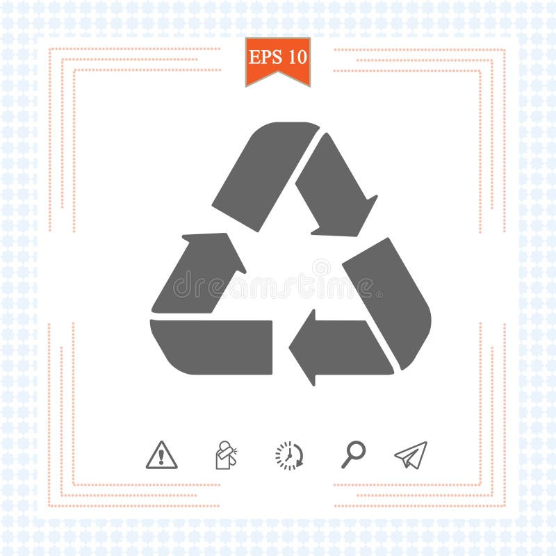 Recycle icon vector on white background. Recycle icon page symbol for your web site design recycle icon logo, app, UI stock illustration Recycle icon vector on white background. Recycle icon page symbol for your web site design recycle icon logo, app, UI stock illustration