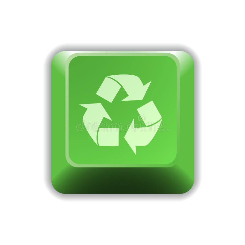 Recycle key royalty free illustration