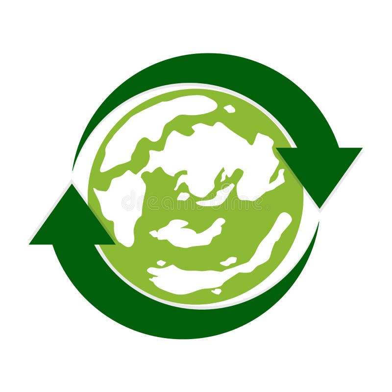 Recycle logo stock vector. Illustration of flat, green - 92846756