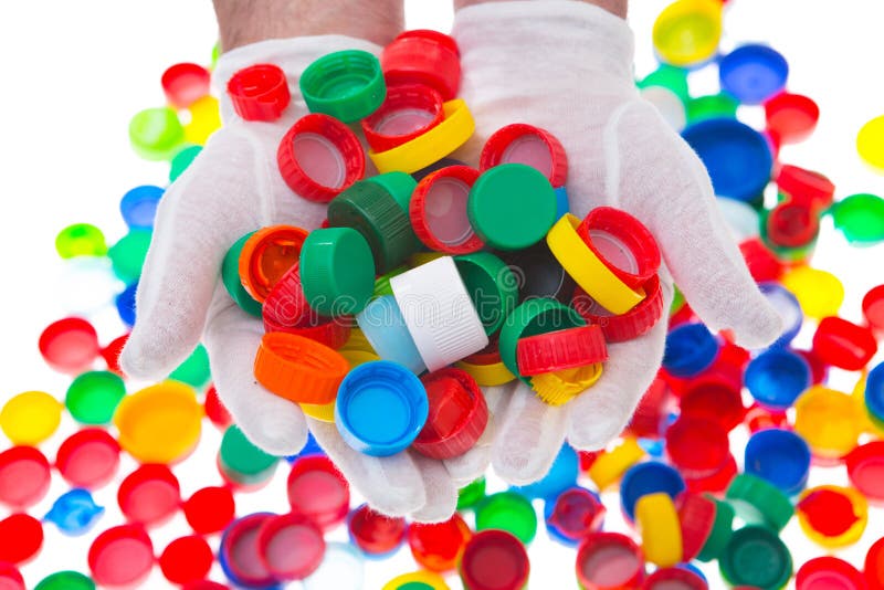 Recycle Plastic Bottle Caps, Color Plastic Caps Stock Image Image of