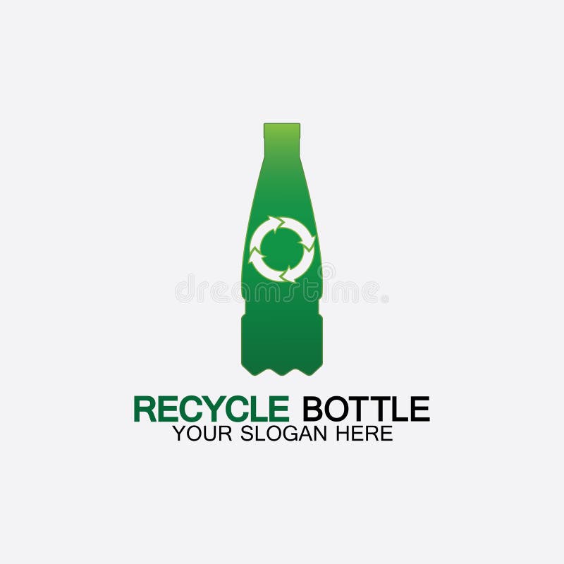 Recycle Plastic Bottle Logo Icon Vector Illustration Design.Bottle with