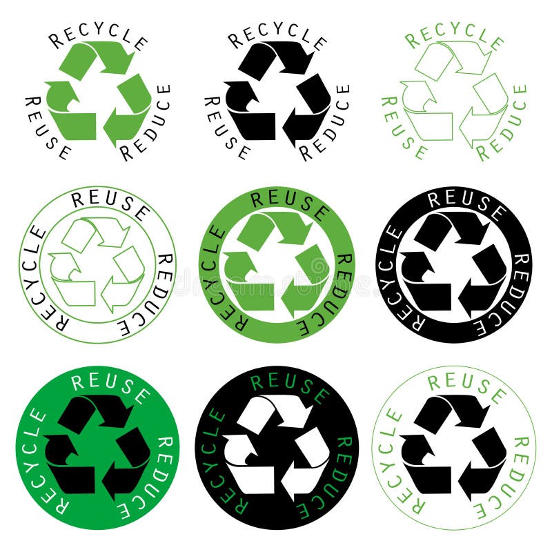 Recycle Reuse Reduce vector illustration Recycle Reuse Reduce vector illustration