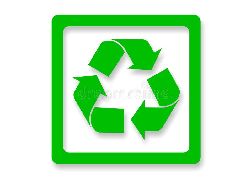 Recycle sign royalty free illustration
