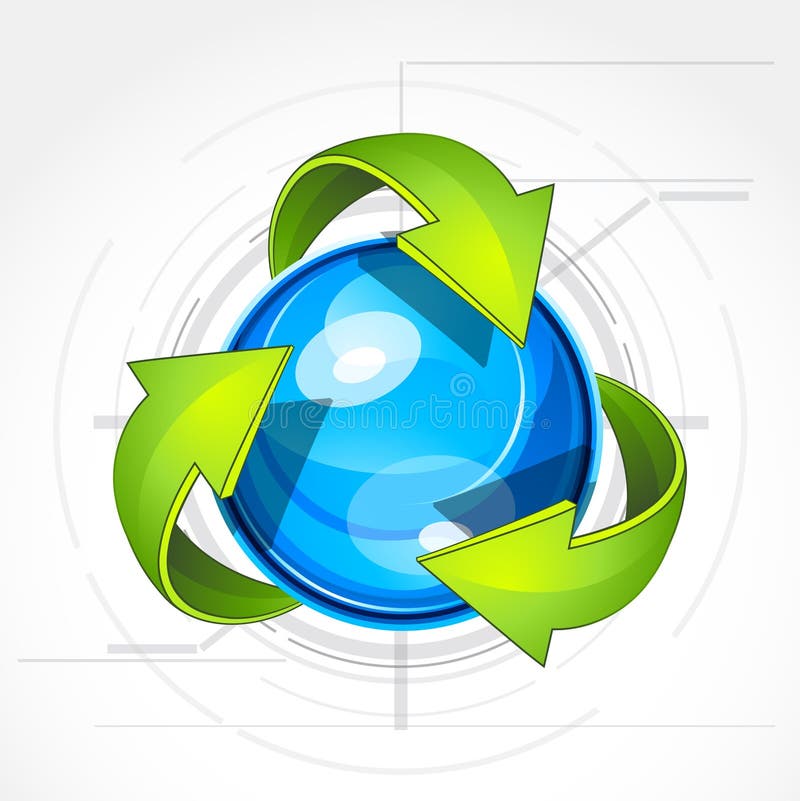 Recycle symbol royalty free illustration