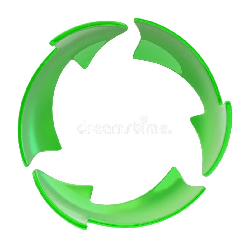 Tridimensionale verde da un cerchio.